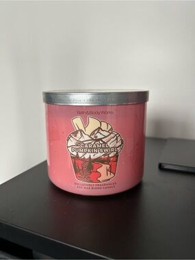 Caramel Pumpkin Swirl 3 wick Candle Bath and Body Works